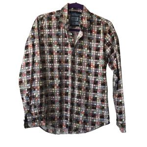 Desigual colourful abstract circles squares shirt